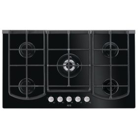 AEG HG995440NB 90cm Black Gas on Glass Hob -