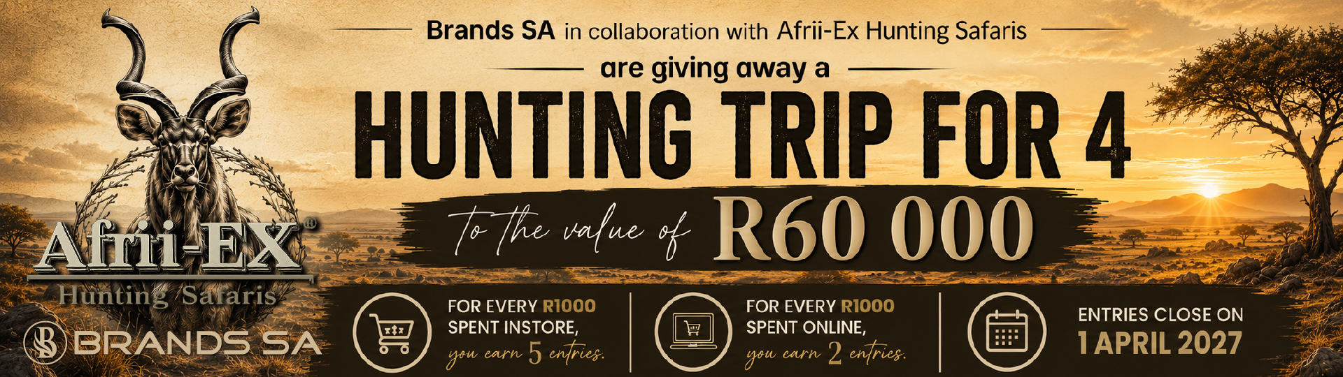 Win a Hunting Trip with Brands SA and Afrii-EX Hunting Safaris