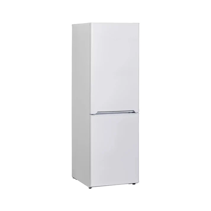 KIC525CombiFridge03 KIC KBF525WH 239L white bottom mount fridge freezer with adjustable balconies and freezer baskets