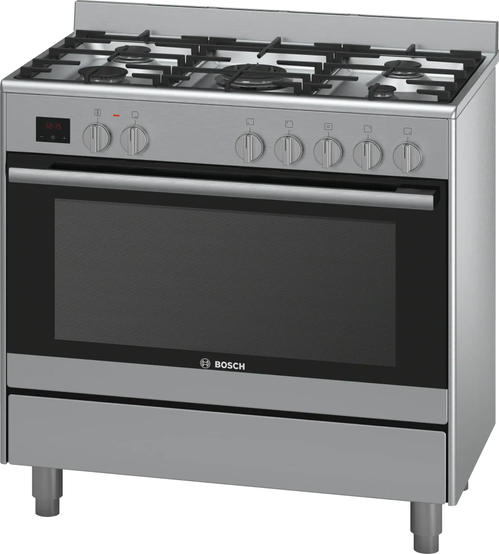Bosch Series 2 90cm Gas Range Cooker Stainless Steel HSG734357Z/04 Bosch Series 2 90cm Gas Range Cooker Stainless Steel HSG734357Z/04