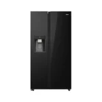 Haier 573L black glass side-by-side fridge freezer HRF-768VNWIGBL(ZA)