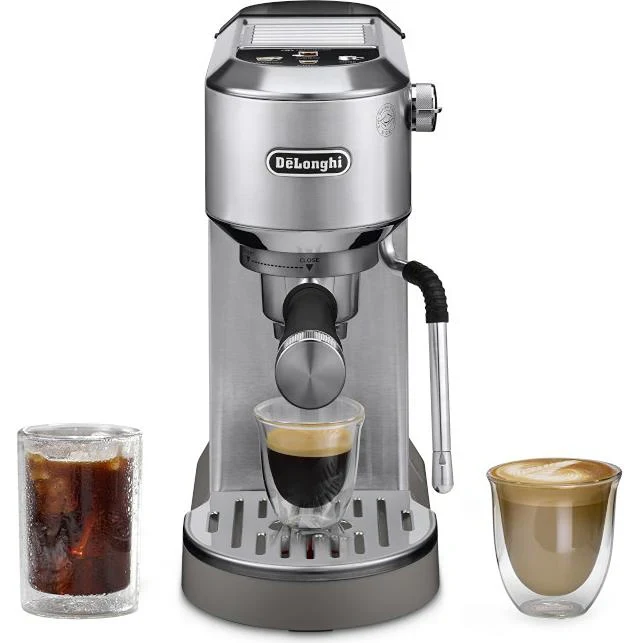 De’Longhi Dedica Style EC685.M stainless steel manual espresso coffee machine with adjustable milk frother De’Longhi Dedica Style EC685.M stainless steel manual espresso coffee machine with adjustable milk frother