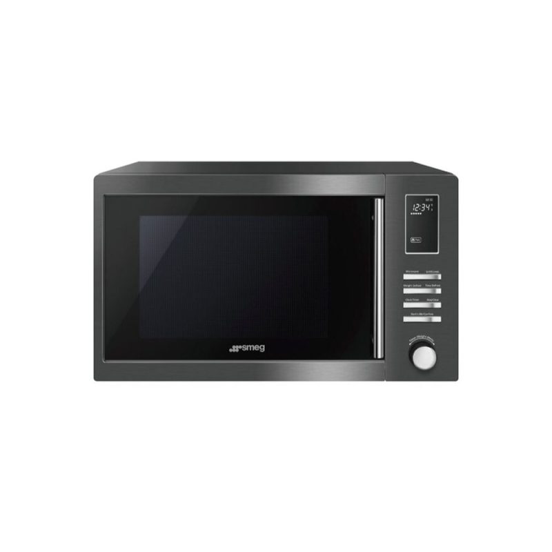 SMEG MOE31B 31L freestanding microwave with grill in Dark Inox