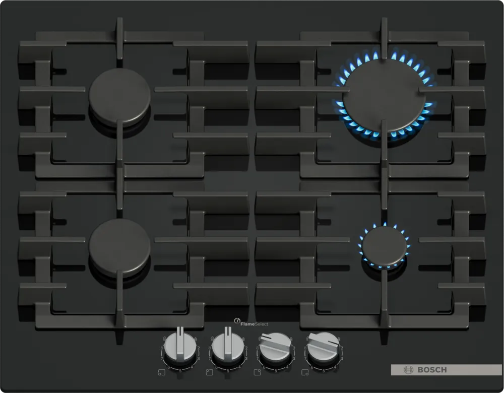 Bosch 60cm Black Series 6 Gas Hob - PPP6A6I40Z - Image 1
